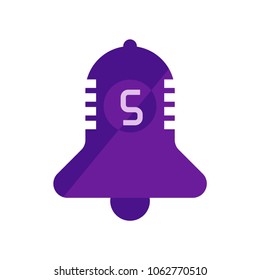 Bell Icon in trendy flat style isolated on grey background. Notification symbol for your web site design, logo, app, UI. Vector illustration, EPS10.
