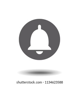 Bell Icon in trendy flat style isolated on white background. Notification symbol for your web site design, logo, app, UI. Vector illustration.