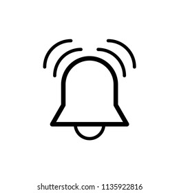 Bell Icon in trendy flat style isolated on white background.