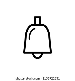 Bell Icon in trendy flat style isolated on white background.