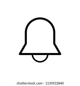 Bell Icon in trendy flat style isolated on white background.
