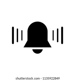 Bell Icon in trendy flat style isolated on white background.