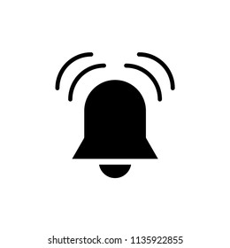 Bell Icon in trendy flat style isolated on white background.