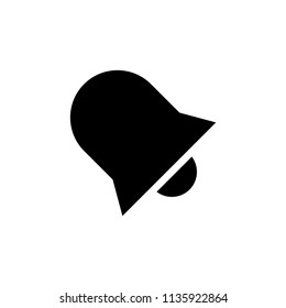 Bell Icon in trendy flat style isolated on white background.