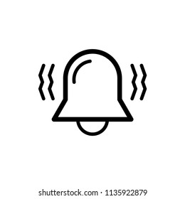 Bell Icon in trendy flat style isolated on white background.