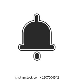 Bell Icon in trendy flat style isolated on white background. Notification symbol .Vector illustration.