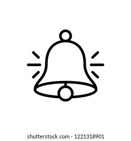 Bell Icon in trendy flat style isolated on grey background. Notification symbol for your web site design, logo, app, UI. Vector illustration, EPS10.