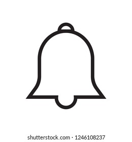 Bell Icon in trendy flat style isolated on grey background. Notification symbol for your web site design, logo, app, UI. Vector illustration, EPS10.