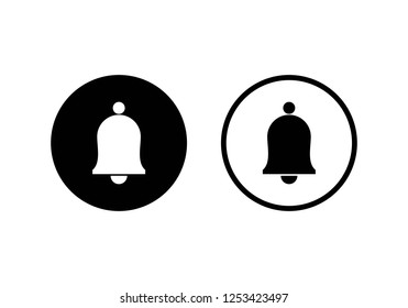 Bell Icon in trendy flat style isolated on grey background. Notification symbol for your web site design