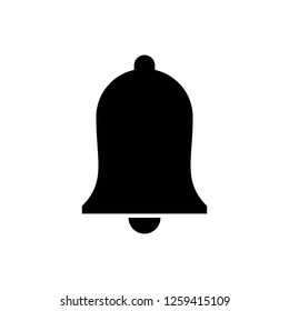 Bell Icon in trendy flat style isolated on grey background. Notification symbol for your web site design