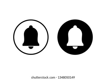 Bell Icon in trendy flat style isolated on grey background. Notification symbol for your web site design