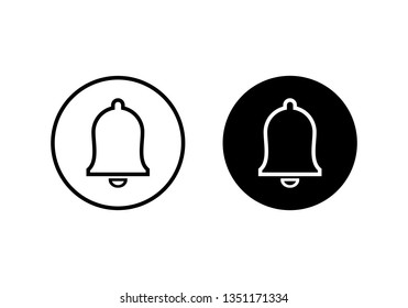 Bell Icon in trendy flat style isolated on grey background. Notification symbol for your web site design