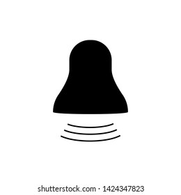 Bell Icon in trendy flat style isolated on white background. Notification symbol for your web site design, logo, app, UI. Vector illustration, EPS10.