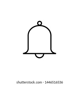 Bell Icon in trendy flat style isolated on grey background. Notification symbol for your web site design, logo, app, UI. Vector illustration, EPS10.