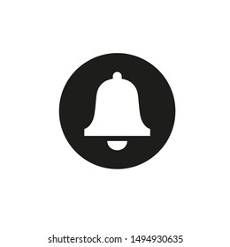 Bell Icon in trendy flat style isolated