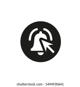 Bell Icon in trendy flat style isolated