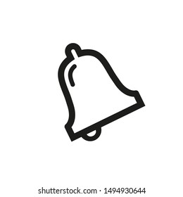 Bell Icon in trendy flat style isolated