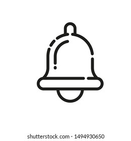 Bell Icon in trendy flat style isolated