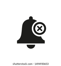 Bell Icon in trendy flat style isolated