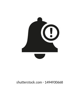 Bell Icon in trendy flat style isolated