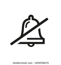 Bell Icon in trendy flat style isolated