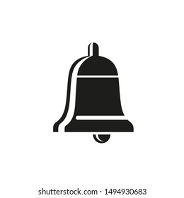 Bell Icon in trendy flat style isolated
