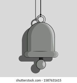 Bell Icon in trendy flat style isolated on grey background. Notification symbol for your web site design, logo, app, UI. Vector illustration, EPS10.