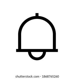 Bell Icon in trendy flat style isolated on white background. Notification symbol for your web site design, logo, app, UI. Vector illustration, EPS10.