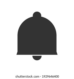 Icono de la Campana en estilo plano de moda aislado en fondo blanco. Símbolos de notificación para el diseño del sitio web, logotipo, aplicación, interfaz de usuario. Ilustración del vector, EPS10.
