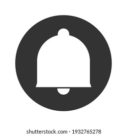 Bell icon in trendy flat style isolated on gray background. Notification symbols for your website design, logo, app, UI. Vector illustration, EPS10.