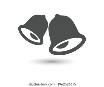 Bell Icon in trendy flat style isolated on white background. Notification symbol for your web site design, logo, app, UI. Vector illustration, EPS 10.