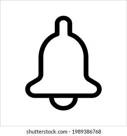 Bell Icon in trendy flat style isolated on grey background. Notification symbol for your web site design, logo, app, UI. Vector illustration, EPS10.
