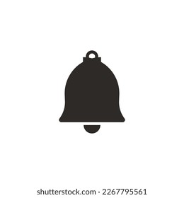 Bell Icon in trendy flat style isolated