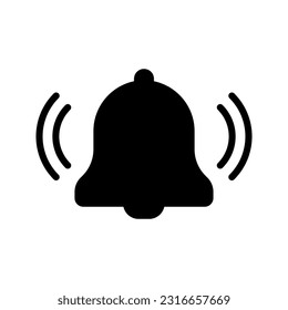 Bell Icon in trendy flat style color editable