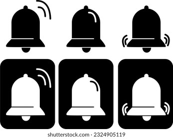 Bell icon in trendy flat style isolated on white background. Notification symbol for your website design, logo, app, UI. Vector illustration