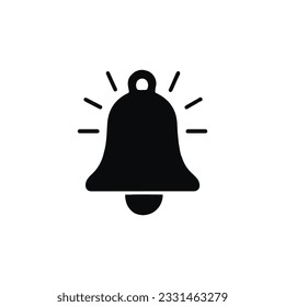 Bell Icon in trendy flat style isolated on grey background. Notification symbol for your web site design, logo, app, UI. Vector illustration, EPS10.