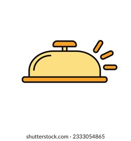 Bell icon in trendy flat style isolated on white background. Vector illustration.