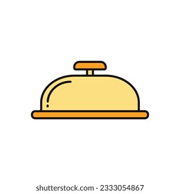 Icono de la Campana en estilo plano de moda aislado en fondo blanco. Ilustración vectorial.