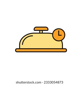 Icono de la Campana en estilo plano de moda aislado en fondo blanco. Ilustración vectorial.