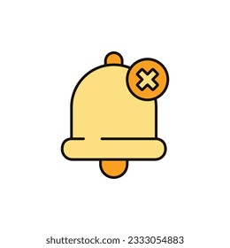 Bell icon in trendy flat style isolated on white background. Vector illustration.