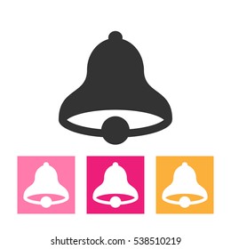 Bell Icon in trendy flat style isolated on grey background. Notification symbol for your web site design, logo, app, UI. Vector illustration, EPS10.