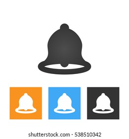 Bell Icon in trendy flat style isolated on grey background. Notification symbol for your web site design, logo, app, UI. Vector illustration, EPS10.