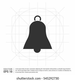 Bell Icon in trendy flat style isolated on grey background. Notification symbol for your web site design, logo, app, UI. Vector illustration, EPS10.

