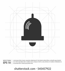 Bell Icon in trendy flat style isolated on grey background. Notification symbol for your web site design, logo, app, UI. Vector illustration, EPS10.

