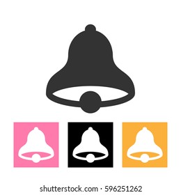Bell Icon in trendy flat style isolated on grey background. Notification symbol for your web site design, logo, app, UI. Vector illustration, EPS10.