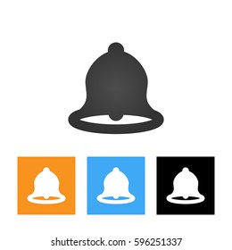 Bell Icon in trendy flat style isolated on grey background. Notification symbol for your web site design, logo, app, UI. Vector illustration, EPS10.