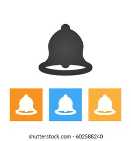 Bell Icon in trendy flat style isolated on grey background. Notification symbol for your web site design, logo, app, UI. Vector illustration, EPS10.
