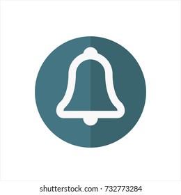 bell icon in trendy flat style isolated on white background. bell icon symbol for your web site design,bell logo, app, UI. Vector illustration, bell icon eps10. 