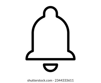 bell icon update line icon vector illustration, update concept