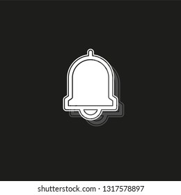 bell icon, vector alarm, alert symbol